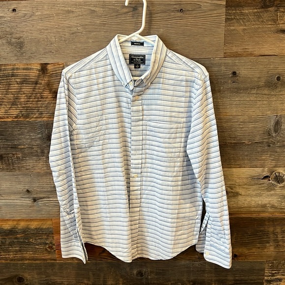 Abercrombie Blue stripe button shirt